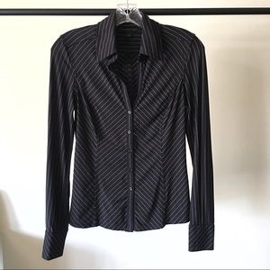 EXPRESS Striped Long Sleeve Dress Shirt